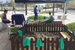 Mobile petting zoo farmyard